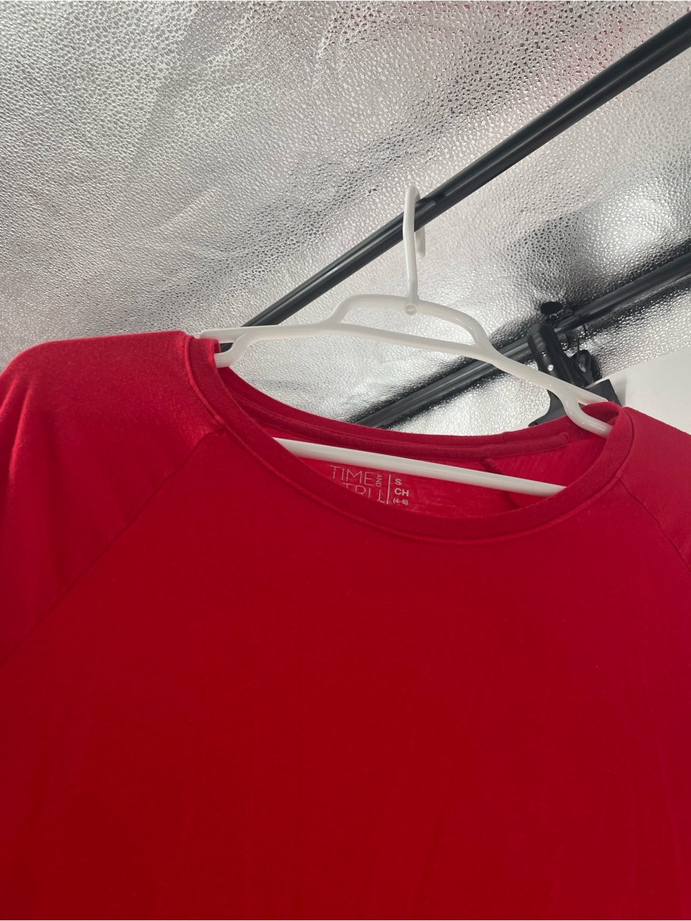Time and Tru Red long  Sleeve Crewneck Top size small